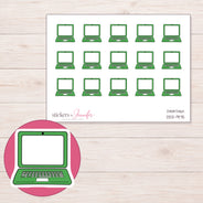 DDZ-9175 planner sticker sheet with enlarged sticker detail