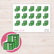 DDZ-9183 planner sticker sheet with enlarged sticker detail