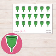 DDZ-9186 planner sticker sheet with enlarged sticker detail