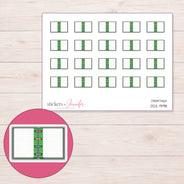 DDZ-9198 planner sticker sheet with enlarged sticker detail