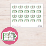 DDZ-9215 planner sticker sheet with enlarged sticker detail