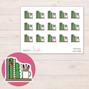 DDZ-9218 planner sticker sheet with enlarged sticker detail
