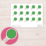 DDZ-9222 planner sticker sheet with enlarged sticker detail