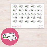 DDZ-9224 planner sticker sheet with enlarged sticker detail