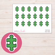 DDZ-9231 planner sticker sheet with enlarged sticker detail