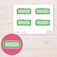 DDZ-9233 planner sticker sheet with enlarged sticker detail