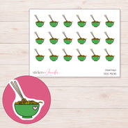 DDZ-9235 planner sticker sheet with enlarged sticker detail