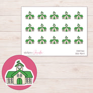 DDZ-9247 planner sticker sheet with enlarged sticker detail