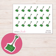 DDZ-9258 planner sticker sheet with enlarged sticker detail