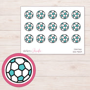 DDZ-9259 planner sticker sheet with enlarged sticker detail