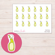 DDZ-9260 planner sticker sheet with enlarged sticker detail