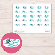 DDZ-9277 planner sticker sheet with enlarged sticker detail