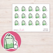 DDZ-9284 planner sticker sheet with enlarged sticker detail