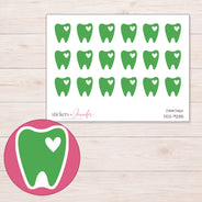 DDZ-9285 planner sticker sheet with enlarged sticker detail