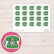 DDZ-9286 planner sticker sheet with enlarged sticker detail