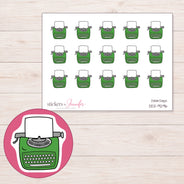 DDZ-9296 planner sticker sheet with enlarged sticker detail
