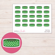 DDZ-9309 planner sticker sheet with enlarged sticker detail