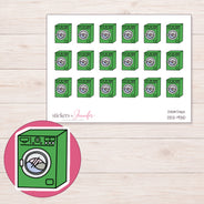 DDZ-9310 planner sticker sheet with enlarged sticker detail