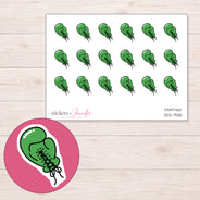 DDZ-9315 planner sticker sheet with enlarged sticker detail