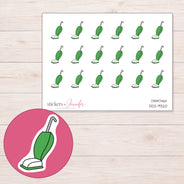 DDZ-9320 planner sticker sheet with enlarged sticker detail