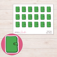 DDZ-9322 planner sticker sheet with enlarged sticker detail