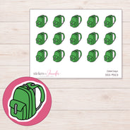 DDZ-9323 planner sticker sheet with enlarged sticker detail