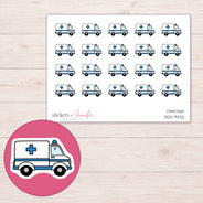 DDZ-9332 planner sticker sheet with enlarged sticker detail