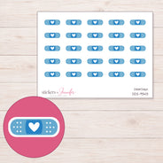 DDZ-9343 planner sticker sheet with enlarged sticker detail