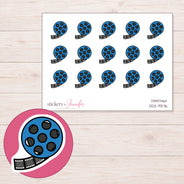 DDZ-9376 planner sticker sheet with enlarged sticker detail
