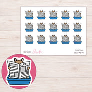 DDZ-9379 planner sticker sheet with enlarged sticker detail