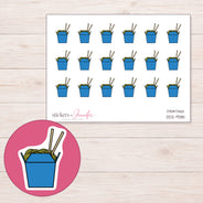 DDZ-9381 planner sticker sheet with enlarged sticker detail