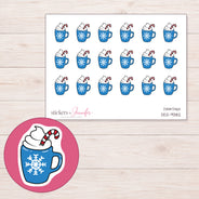 DDZ-9382 planner sticker sheet with enlarged sticker detail