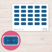 DDZ-9383 planner sticker sheet with enlarged sticker detail