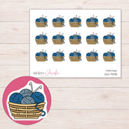 DDZ-9395 planner sticker sheet with enlarged sticker detail