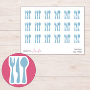 DDZ-9402 planner sticker sheet with enlarged sticker detail