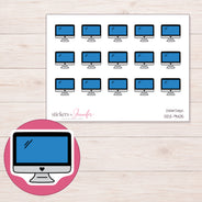 DDZ-9405 planner sticker sheet with enlarged sticker detail