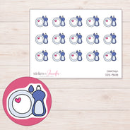 DDZ-9408 planner sticker sheet with enlarged sticker detail