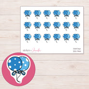 DDZ-9414 planner sticker sheet with enlarged sticker detail
