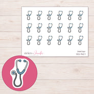 DDZ-9427 planner sticker sheet with enlarged sticker detail