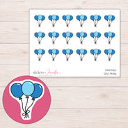 DDZ-9436 planner sticker sheet with enlarged sticker detail