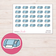 DDZ-9437 planner sticker sheet with enlarged sticker detail