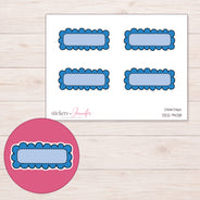 DDZ-9438 planner sticker sheet with enlarged sticker detail
