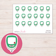DDZ-9463 planner sticker sheet with enlarged sticker detail