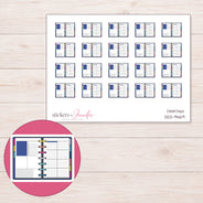 DDZ-9469 planner sticker sheet with enlarged sticker detail