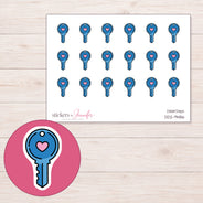 DDZ-9486 planner sticker sheet with enlarged sticker detail