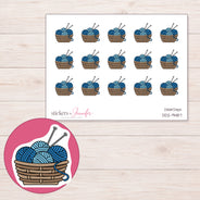 DDZ-9487 planner sticker sheet with enlarged sticker detail