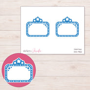 DDZ-9510 planner sticker sheet with enlarged sticker detail