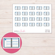 DDZ-9515 planner sticker sheet with enlarged sticker detail