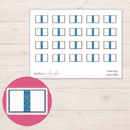 DDZ-9516 planner sticker sheet with enlarged sticker detail