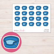 DDZ-9524 planner sticker sheet with enlarged sticker detail